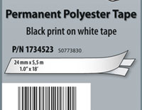 DYMO, CONSUMABLES, INDUSTRIAL PERMANENT POLYESTER LABELS, 3/8