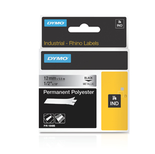 DYMO, CONSUMABLES, INDUSTRIAL PERMANENT POLYESTER LABELS, 1/2