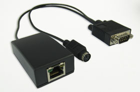 RS-232 SERIAL TO ETHERNET CONVERTER W/ POWER SUPPLY