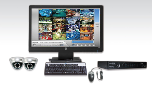 RETAIL SECURITY, SECURITY SOLUTION, INCLUDES HIKVISION ANALOG CAMERA SYSTEM, 4 CHANNEL DVR