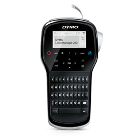DYMO, LABELMANAGER 280, CONNECTS TO PC OR MAC, RECHARGEABLE BATTERY, 6 FONT SIZES, 7 TEXT STYLES, 220 SYMBOLS, INCLUDES USB CABLE, STARTER LABEL CASSETTE, CHARGING ADAPTER, 1 YEAR WARRANTY