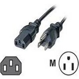 15' UNIVERSAL POWER CORD BLACK