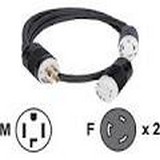 SPLITTER CABLE L14-30P TO (2)L6-30R (4FT